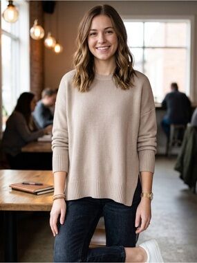 Jenni Kayne Boyfriend Cashmere Sweater Size L